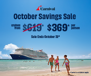 Carnival Fall Fun Savings - Upgrades, Reduced Deposits - Special cruise offer